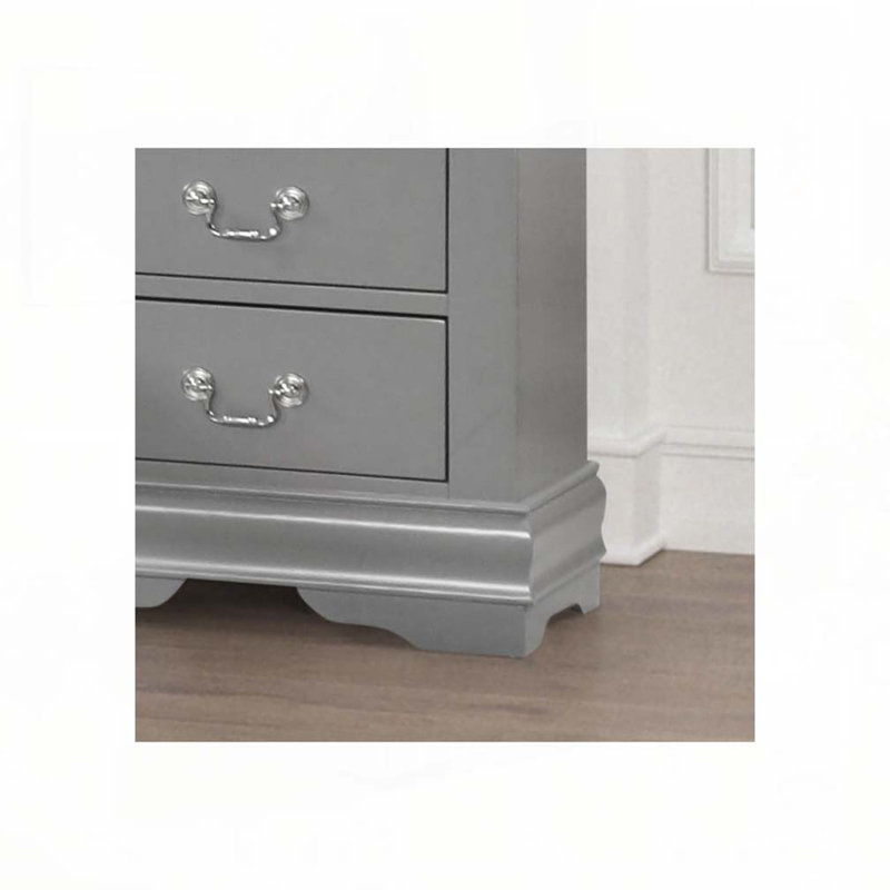 Commode 5 tiroirs, Gris