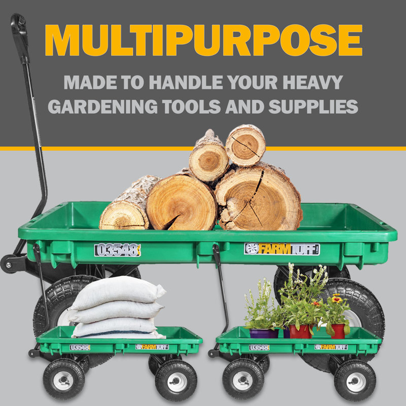 39'' H x 22'' W Utility Cart with Wheels