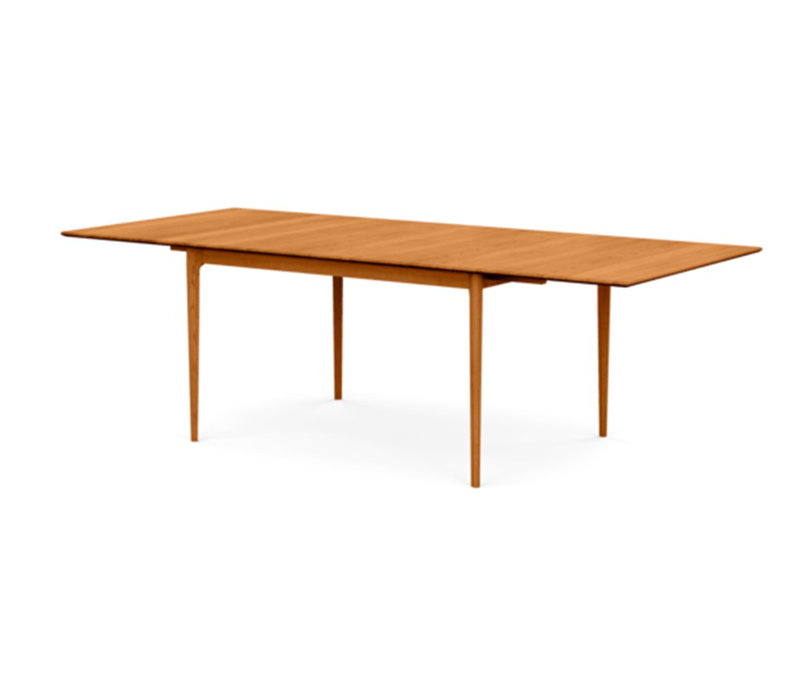 Sarah Four Leg Extension Table, Natural Cherry, 42" W x 96" L