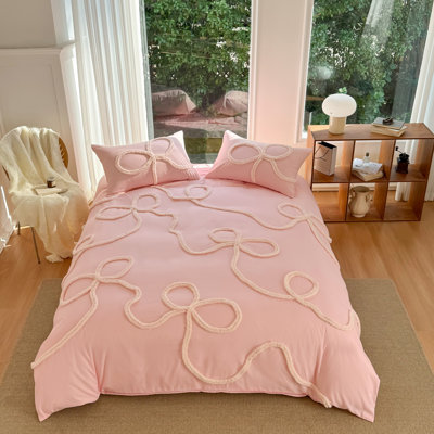 Ensemble de housse de couette avec fermeture à glissière et attaches Boho