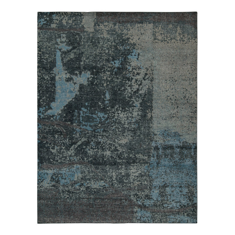 Distressed Homage Handmade Kilim Wool Geometric Area Rug, Rectangle 10' x 14'