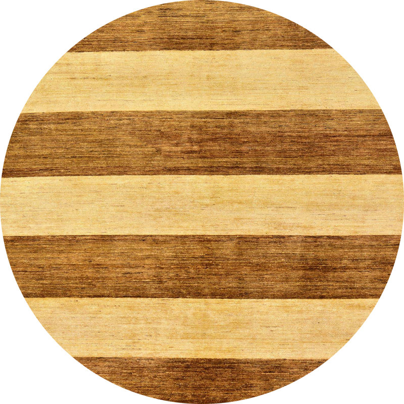 Wool Abstract Indoor Rug, Round 3'