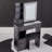 29.2" Small Size Left Drawer Desktop Vanity Table + Cushioned Stool,2 AC+2 USB Power Station,Hair Dryer Bracket,Extra Large Touch Control Sliding LED Mirror,Tri-Color Switching,Brightness Adjust-721260780