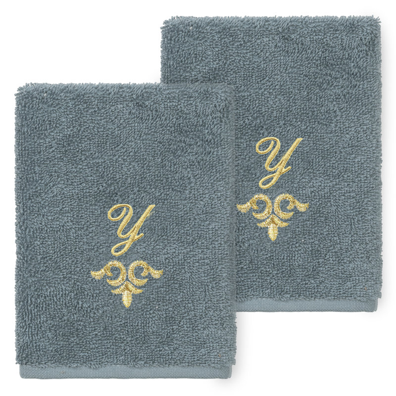 Ensemble de serviettes 100% lin Linica, Sarcelle, Paquet de 2 débarbouillettes, Y