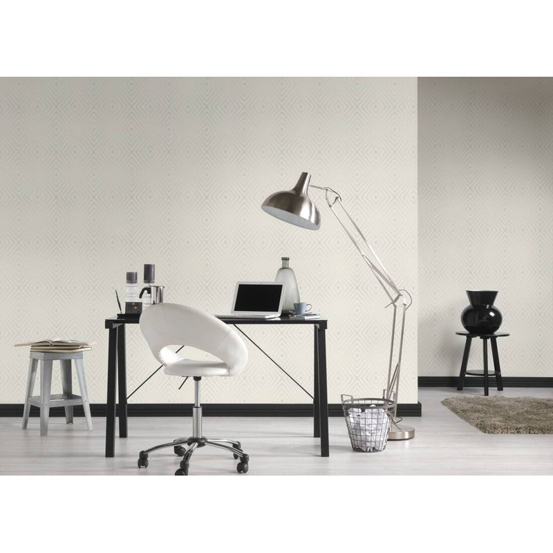 Breahanna Abstract Double Roll, Beige Cream Silver