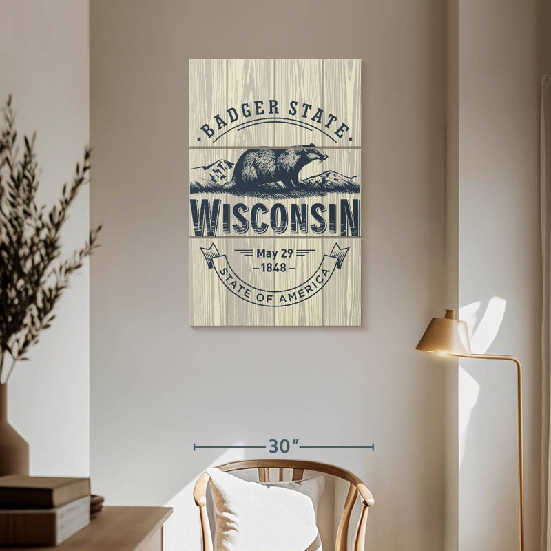 Badgers de Nicci Wisconsin, H 57 po x l 36 po