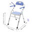 Chaise de douche antidérapante et pliable