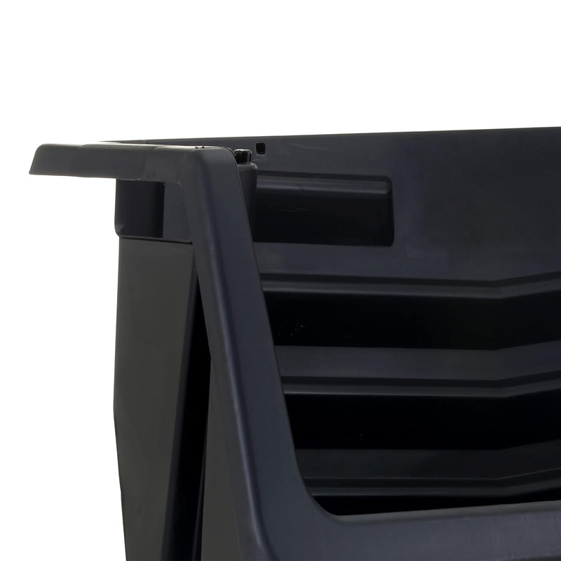  3 Pack Nesting Stackable Bins for Heavy Duty Space Saving Storage