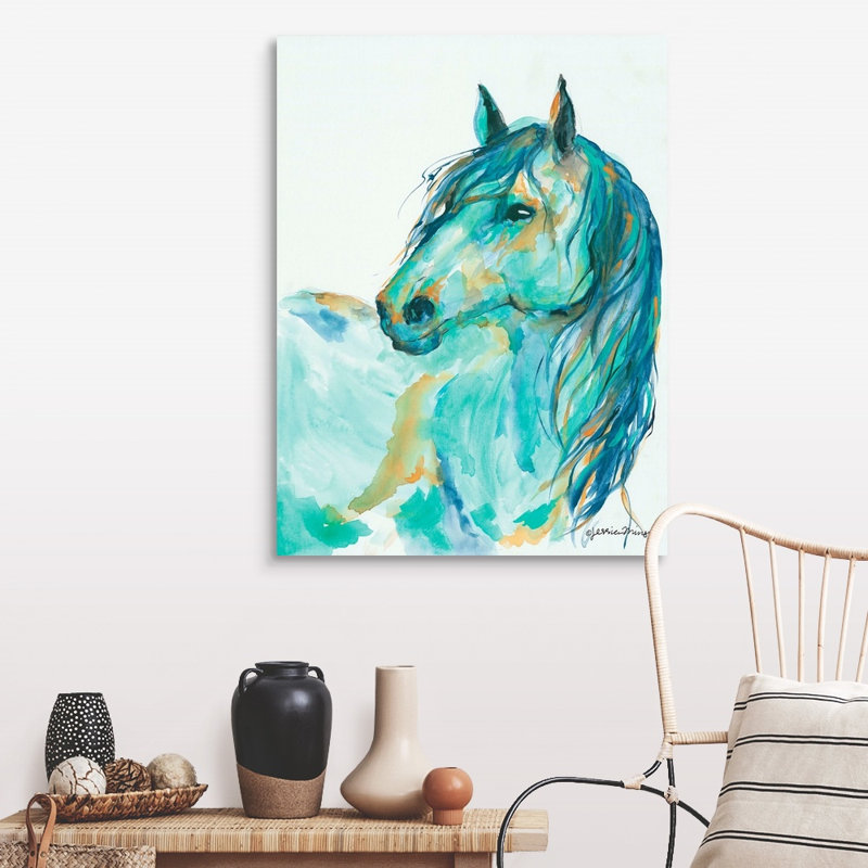 " River II " by Jessica Mingo Painting Print, 40" H x 30" W x 1.25" D, Wrapped Canvas
