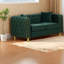 Canapé moderne, causeuse en velours vert de 63 pouces Chesterfield