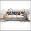 Lit de jour en bois avec lit gigogne simple, lit de jour avec tablette de rangement et ports de chargement USB-1534926372