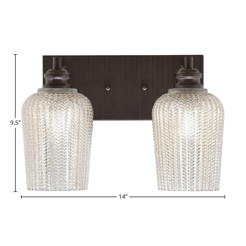Éclairage pour meuble-lavabo à 2 lumières Avanley, Gris, Espresso