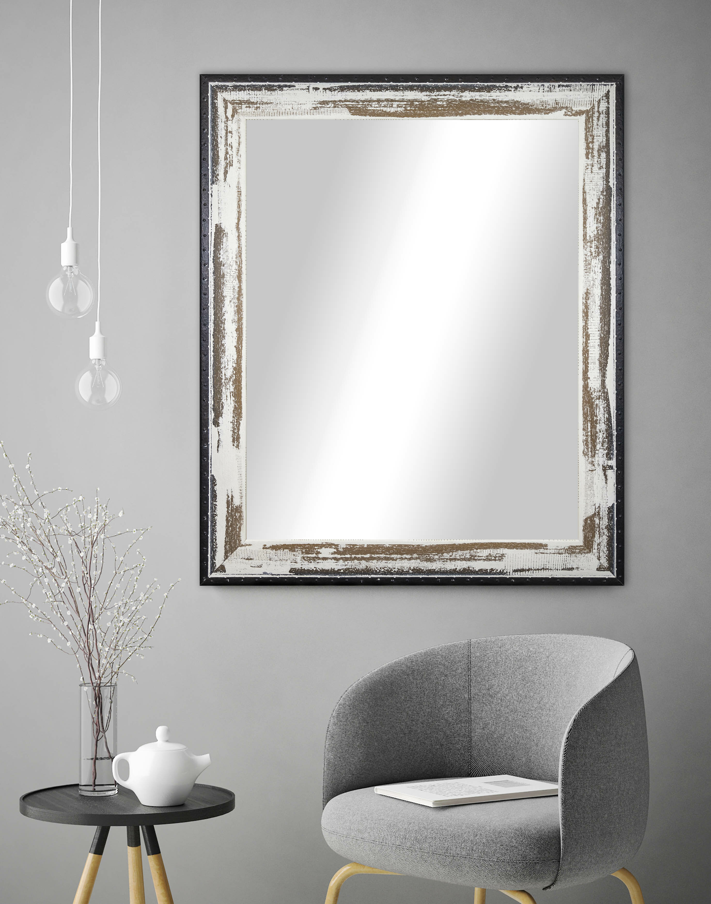 Laurel Foundry Modern Farmhouse Solid Wood Rectangle Wall Mirror ...