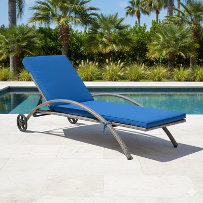 Chaise méridienne inclinable avec coussin Chagoya