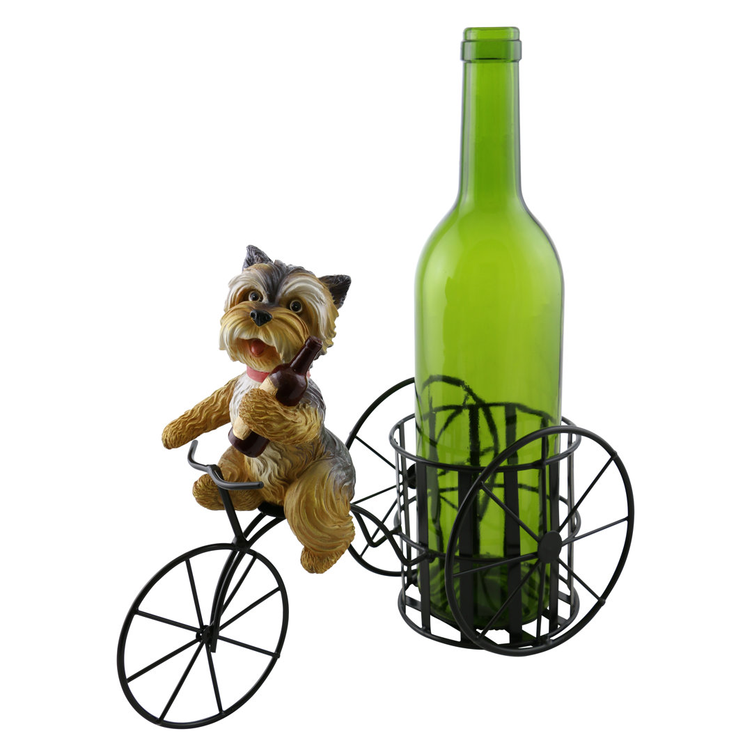 Tiffaney Cute Shih Tzu Dog 1 Bottle Tabletop Wine Bottle Rack Wine Bodies