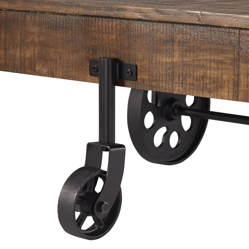 Table basse Zona Wheel, Brun