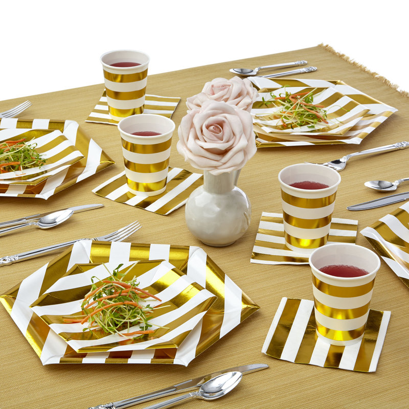 Gobelet jetable en papier épais, Or
