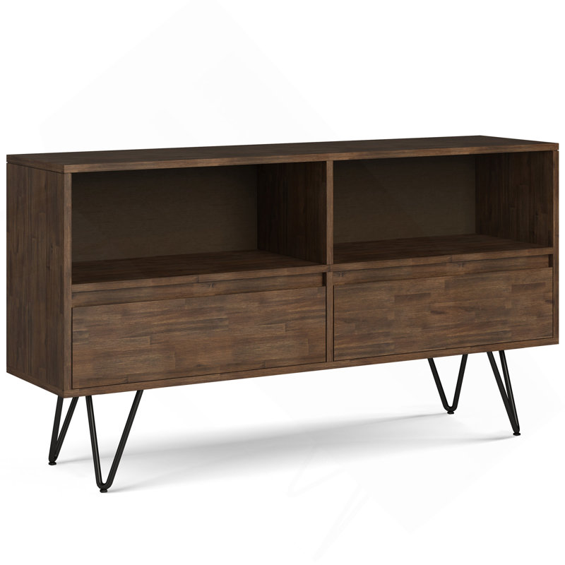 Chase - Low Bookcase - Rustic Natural Aged Brown