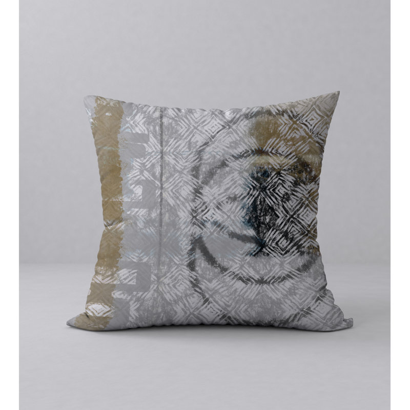 Abstract Reversible Throw Pillow, 18" x 18"