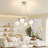 21.6" Crystal LED Round Chandelier with 4-Light