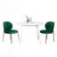 Ensemble de salle à manger 5 pièces, table de salle à manger ronde blanche avec 4 chaises-1401173400