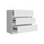 Commode Maldus, trois tiroirs, finition blanche