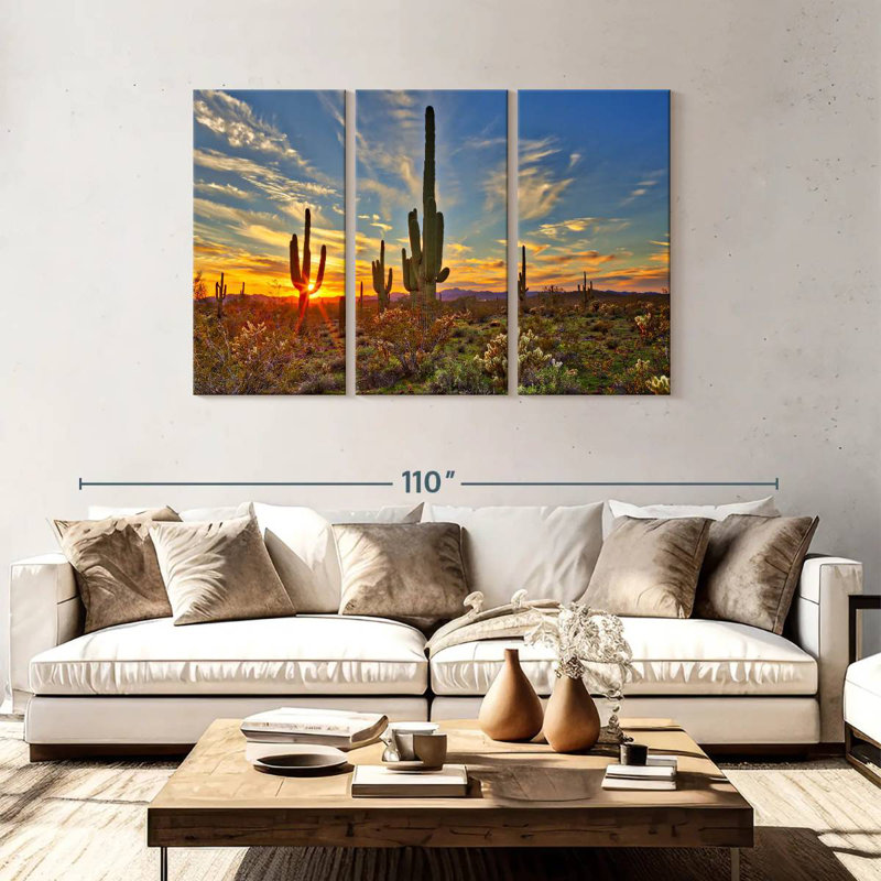 Cactus de Saguaro, désert de Sonora, Alvord, H 48 po x l 74 po