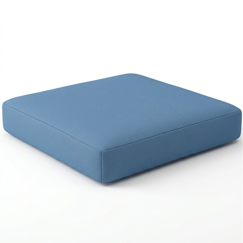 Sunbrella Outdoor Solid Knife Edge Deep Seating Cushion, Sunbrella - Canvas Sapphire Blue, 29 in W x 27 in D x 5 in H