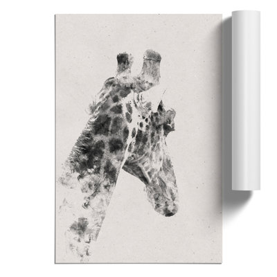Giraffe Watercolour - Frameless Print