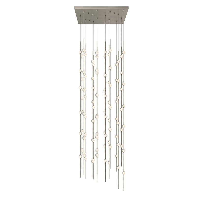 Constellation 96 - Light LED Pendant, Clear, 2700K, Satin Nickel