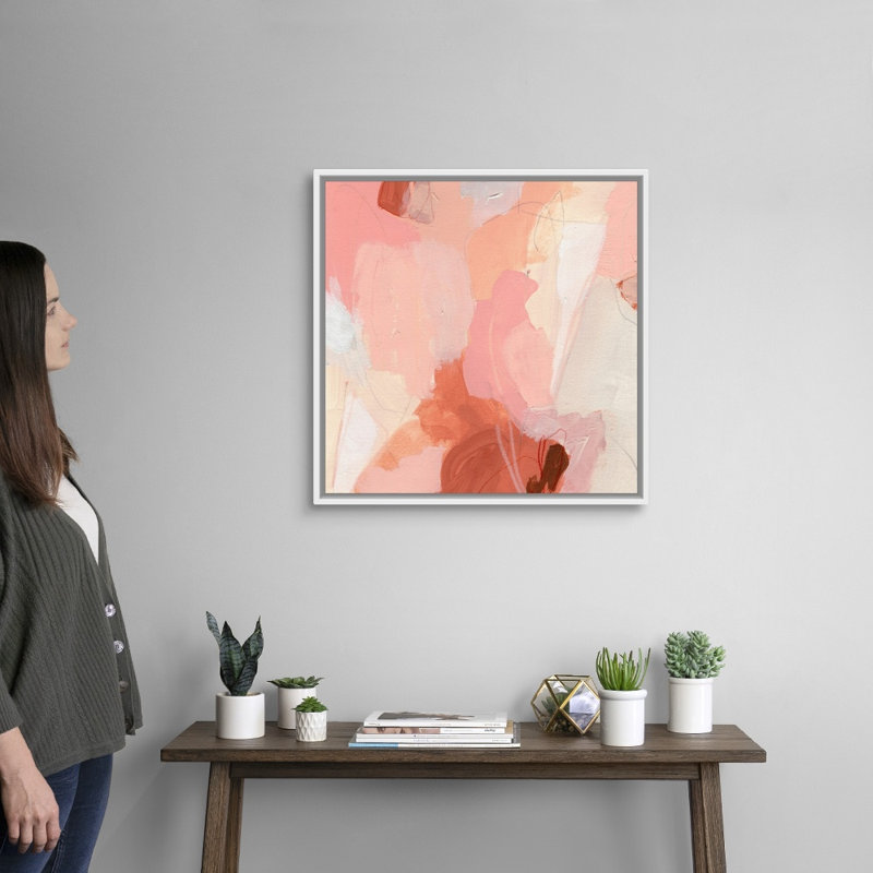 «Terracotta Cloud II» par June Erica Vess - reproduction de photo, H 26 po x l 26 po x P 1,75 po, Cadre blanc