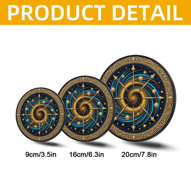 Panneaux célestes à spirale en métal et vitrail pour fenêtre, 3,5 x 3,5 po (9 x 9 cm)