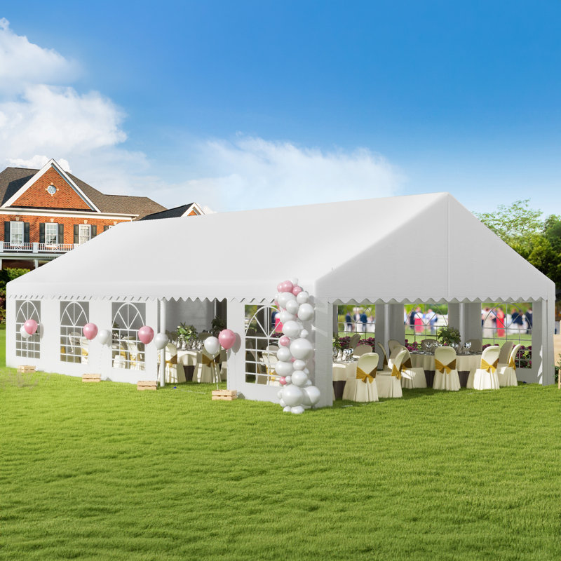 Heavy Duty Galvanized Steel Dome Canopy, 29.5 ft. W x 20 ft. D