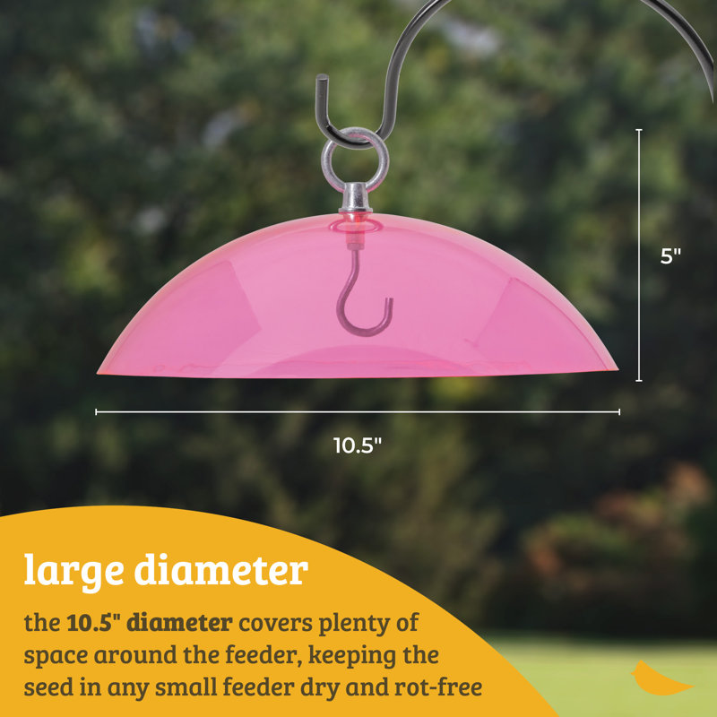 Couvercle de protection en forme de dôme pour oiseaux suspendus 10 po Birds Choice, Rouge