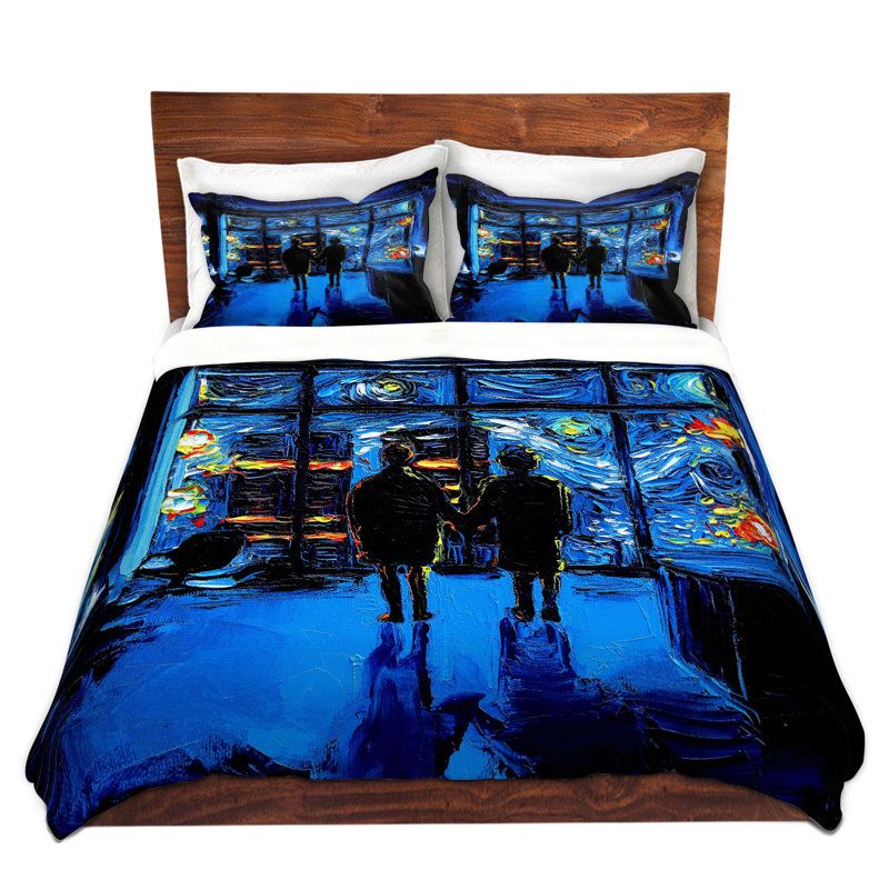 Ensemble de housse de couette the world burn, 1 housse de couette grand + 2 taies standards