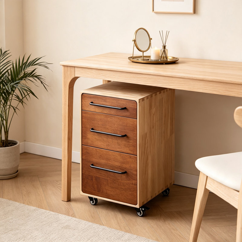 Classeur portable moderne et simple en bois massif