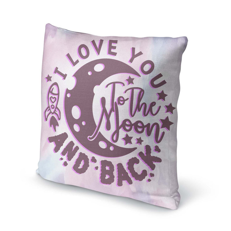  Housse et insert de coussin extérieur Love to Moon, 16 po x 1 po