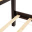 - Lit de grande taille avec tête de lit et structure en bois de pin, support amélioré - Bois décoré, robuste