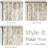Linen Floral Rod Pocket with Tassels Farmhouse Rustic Peony Flower Patterned Drapes for Living Room-258198529