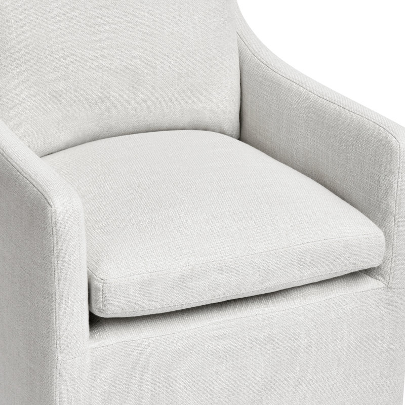 Fauteuil d'appoint pivotant en lin Modern