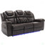 Fauteuil inclinable manuel de cinéma maison avec console centrale et bande lumineuse à DEL pour le salon-1344775243