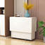Table pliante à abattants avec 6 roulettes et 2 tablettes de rangement, table compacte pour petits espaces, P 47,2 po x l 23,6 po x H 30,3 po, blanc