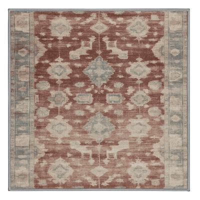 Machine Washable Overdyed Gray Area Rug
