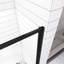 Porte de douche à pivot 56 à 60 po x 72 po, verre trempé transparent de 1/4 po, finition noire avec poignée en acier-127113721
