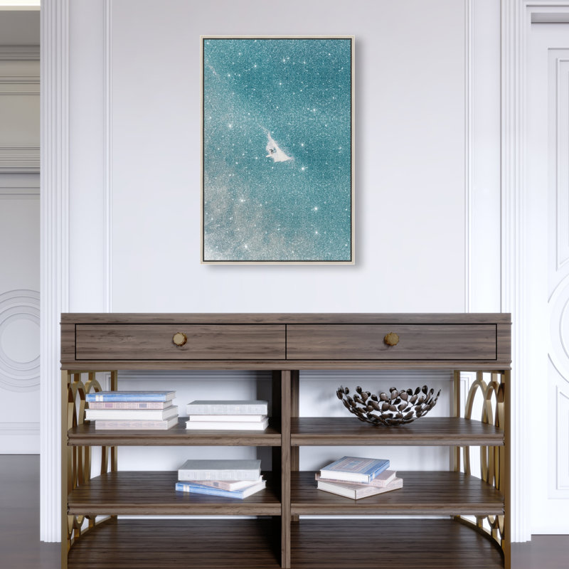 Aquamarine Breath Print by Oliver Gal, 16"H x 11"W, Silver Floater Frame