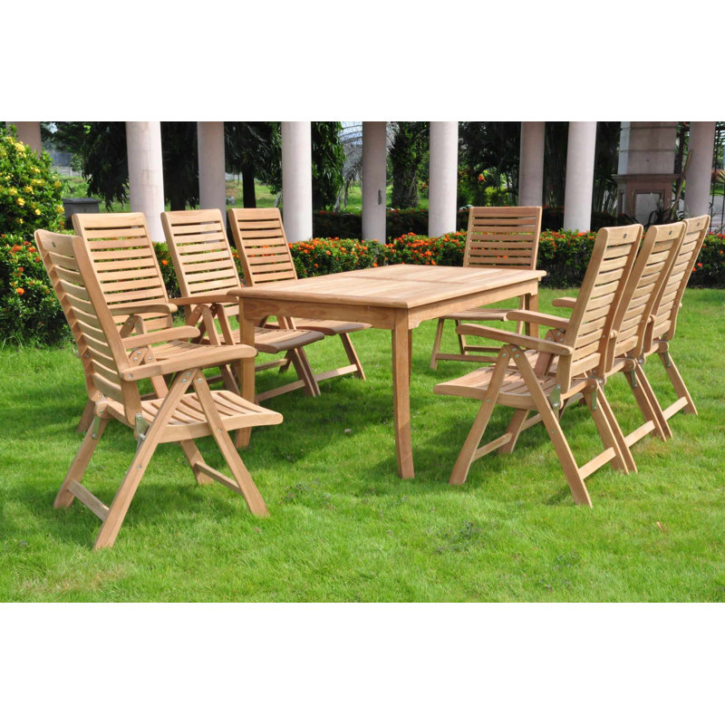 Ensemble repas pour 6 personnes Leona, H 30 po x L 117 po x l 42,5 po, 8