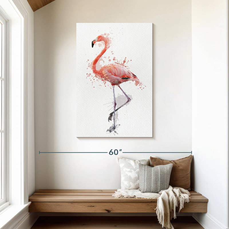 Flamant rose Brampt, H 45 po x l 30 po