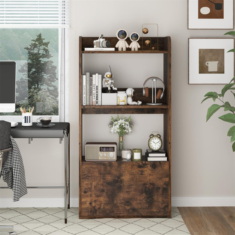 120cm H x 55cm W Bookcase, Rustic Brown