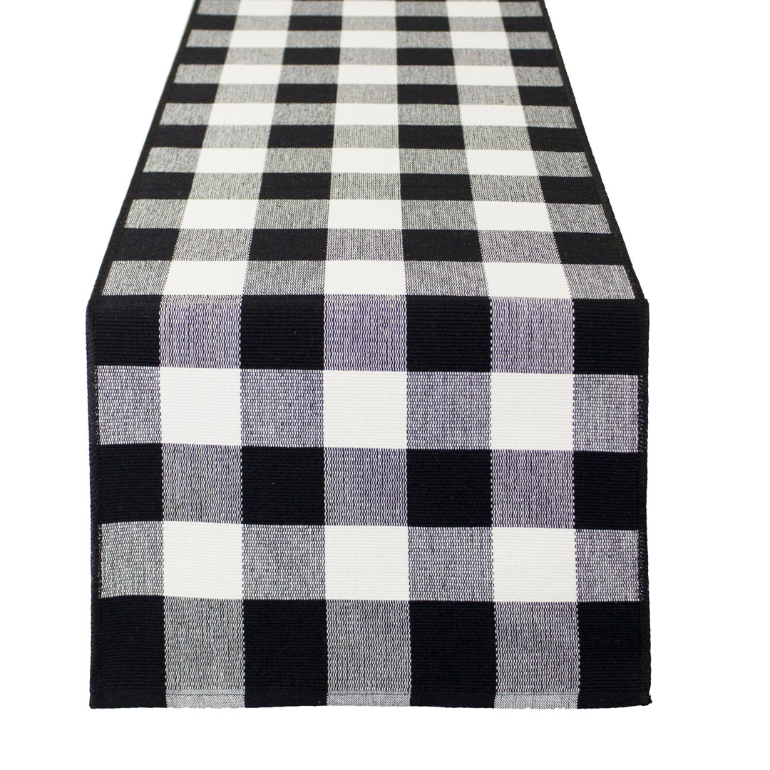 Taissa Rectangular Checkered Cotton Table Runner Gracie Oaks 