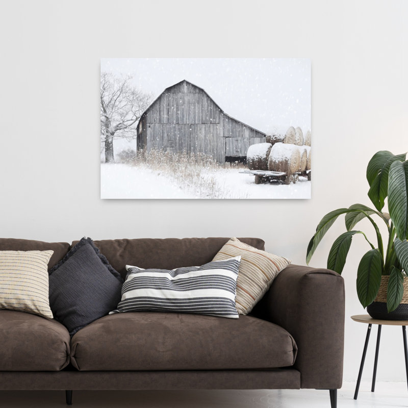 L'art d'hiver, paysage contemporain abstrait, H 48 po x l 32 po
